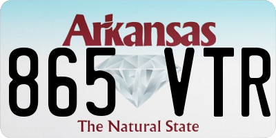 AR license plate 865VTR
