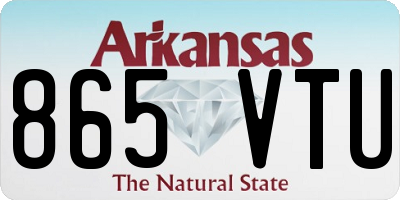 AR license plate 865VTU