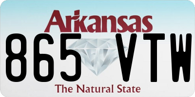 AR license plate 865VTW