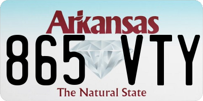 AR license plate 865VTY