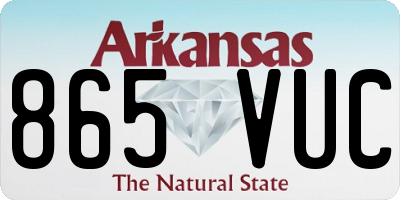AR license plate 865VUC