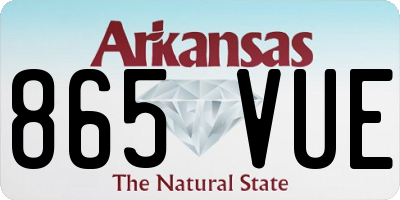 AR license plate 865VUE