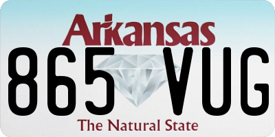 AR license plate 865VUG