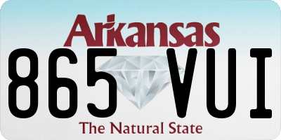 AR license plate 865VUI