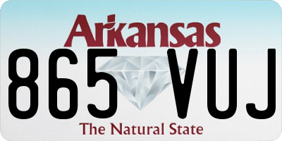 AR license plate 865VUJ