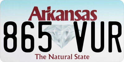 AR license plate 865VUR