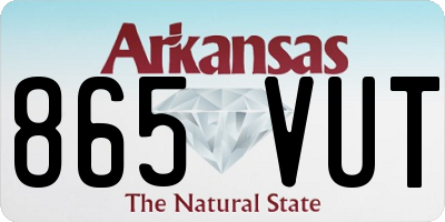 AR license plate 865VUT