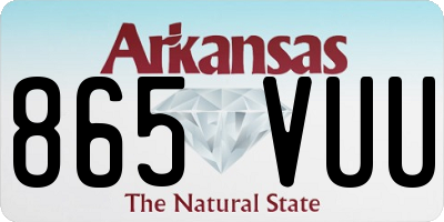 AR license plate 865VUU
