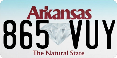 AR license plate 865VUY