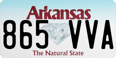 AR license plate 865VVA