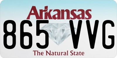 AR license plate 865VVG