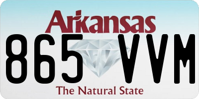 AR license plate 865VVM