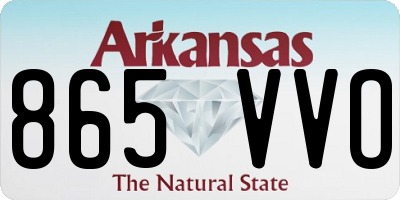 AR license plate 865VVO