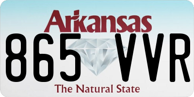 AR license plate 865VVR