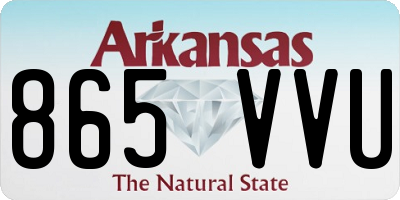 AR license plate 865VVU