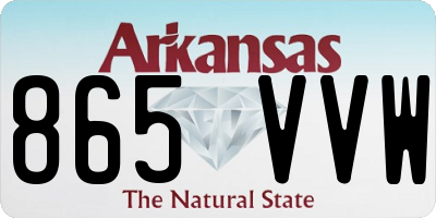 AR license plate 865VVW