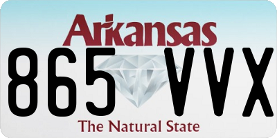 AR license plate 865VVX