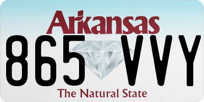 AR license plate 865VVY