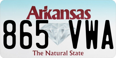 AR license plate 865VWA
