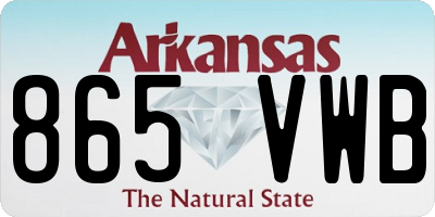AR license plate 865VWB