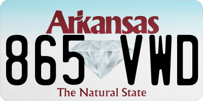 AR license plate 865VWD