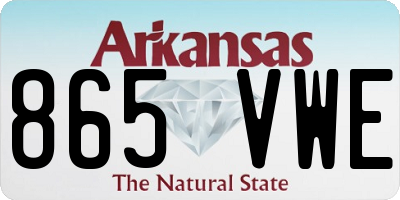 AR license plate 865VWE