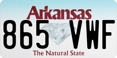 AR license plate 865VWF