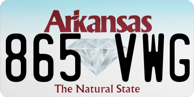 AR license plate 865VWG