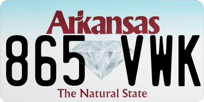 AR license plate 865VWK