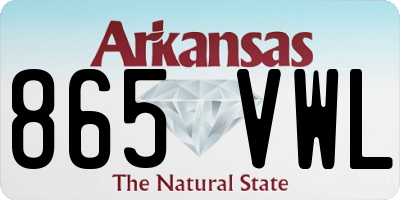 AR license plate 865VWL