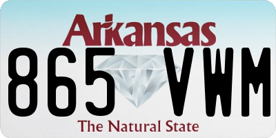 AR license plate 865VWM