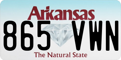 AR license plate 865VWN