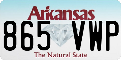 AR license plate 865VWP