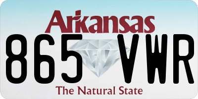 AR license plate 865VWR