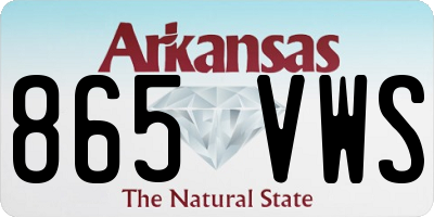 AR license plate 865VWS