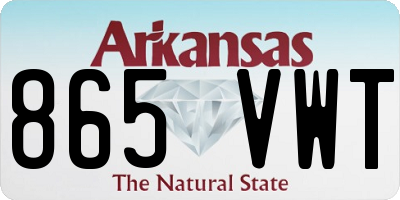 AR license plate 865VWT