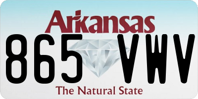AR license plate 865VWV
