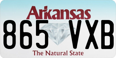 AR license plate 865VXB