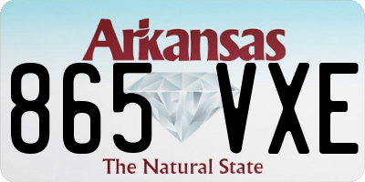 AR license plate 865VXE