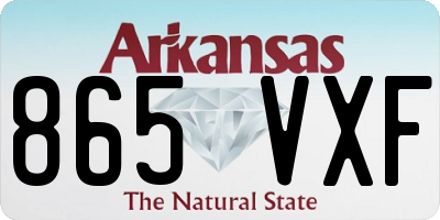 AR license plate 865VXF