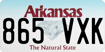 AR license plate 865VXK