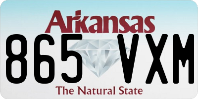 AR license plate 865VXM