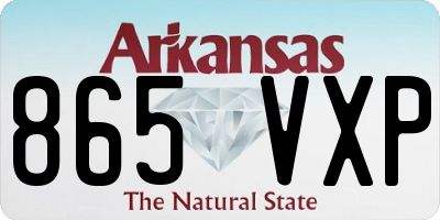 AR license plate 865VXP