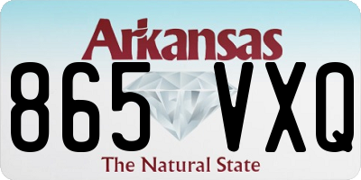 AR license plate 865VXQ