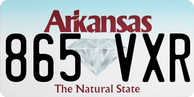 AR license plate 865VXR