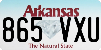 AR license plate 865VXU