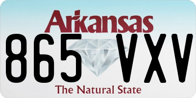 AR license plate 865VXV
