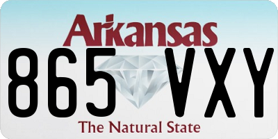 AR license plate 865VXY
