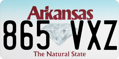 AR license plate 865VXZ