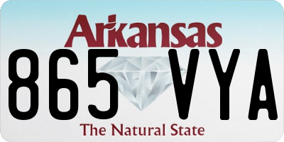 AR license plate 865VYA